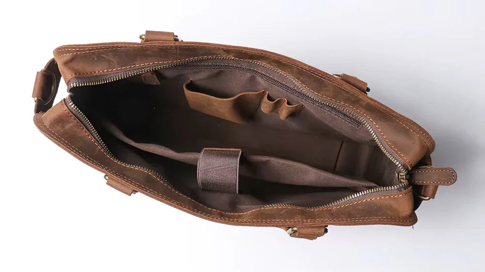 The Viggo Briefcase | Genuine Leather Messenger Bag-4