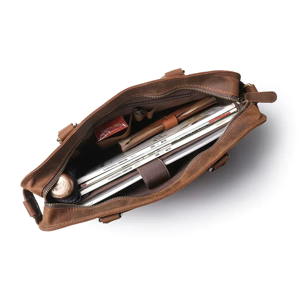 The Viggo Briefcase | Genuine Leather Messenger Bag-2