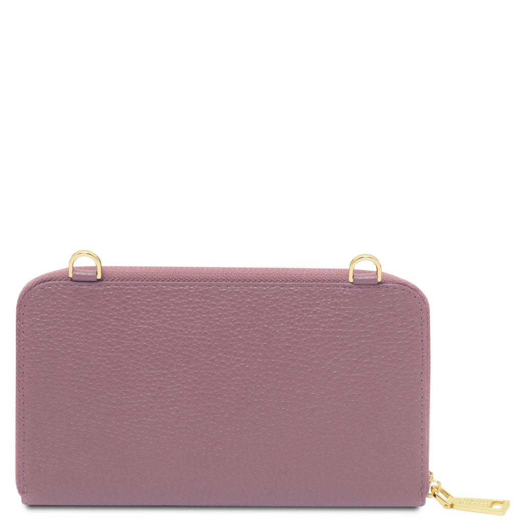 Urania - محفظة جلدية / حامل هاتف مع حزام